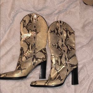 Edgy Snakeskin Cowboy Boots
